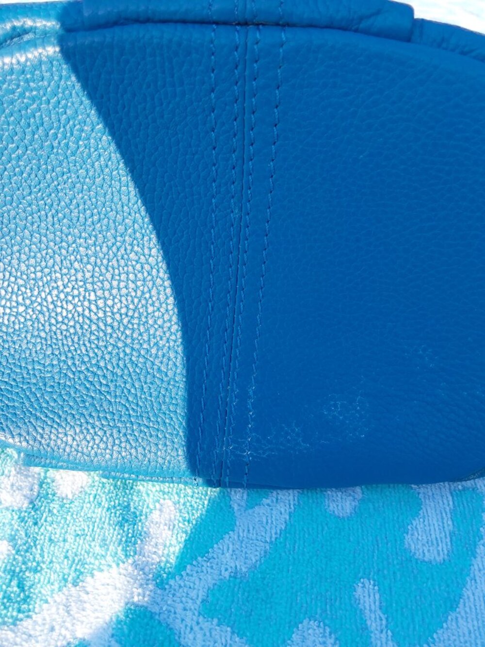 2015 HADAKI BLUE LEATHER HOBO BAG - Picture 12 of 16